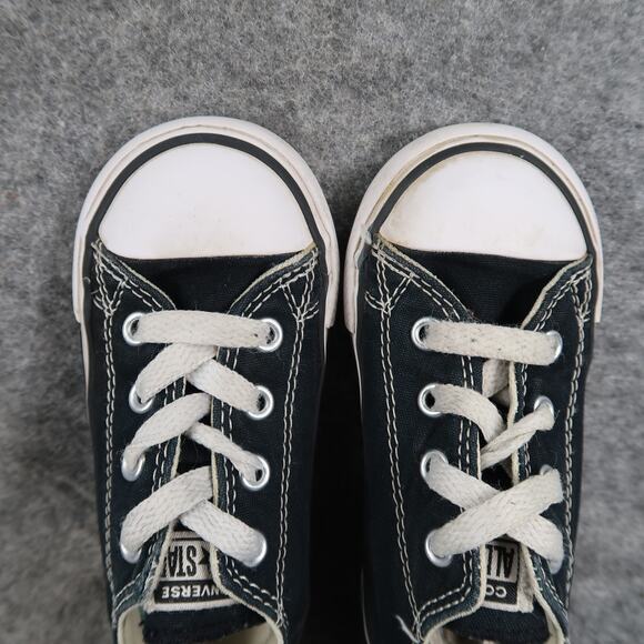 Converse Shoes Infant 7 Sneakers Casual All Star Chuck Taylor Canvas Black White - Picture 8 of 12